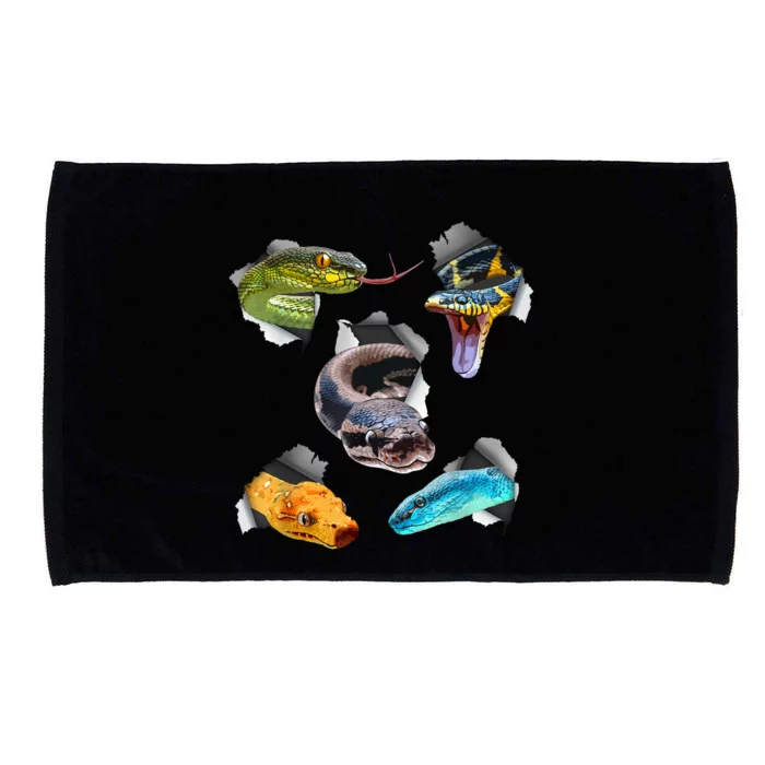 Funny Snake Design For Men Women Kids Toddlers Reptile Lover Microfiber Hand Towel