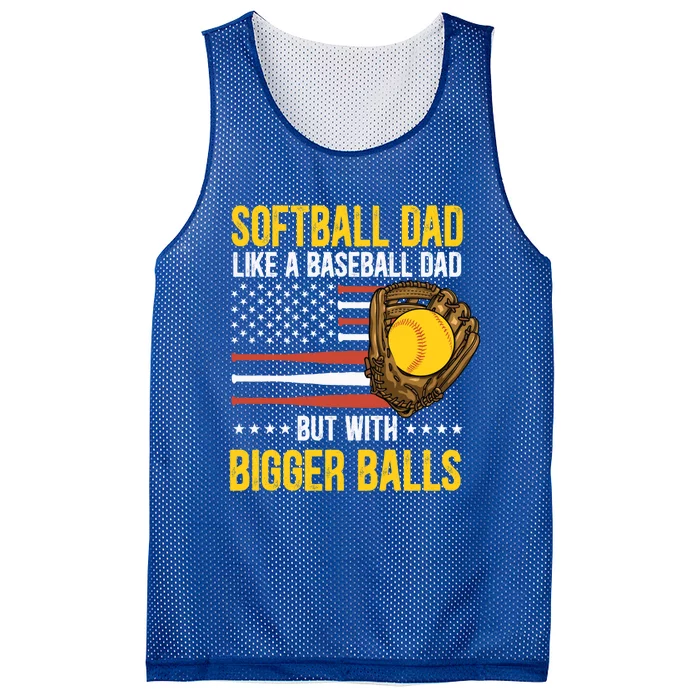 Funny Softball Dad Like A Baseball Dad Us Flag Fathers Day Cute Gift Mesh Reversible Basketball Jersey Tank