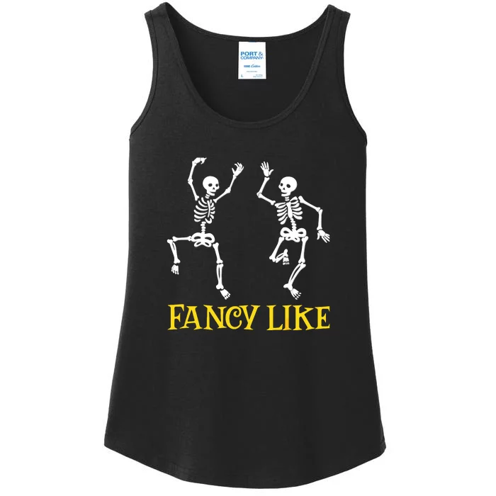 Funny Skeletons Dancing Dance Challenge Halloween Ladies Essential Tank