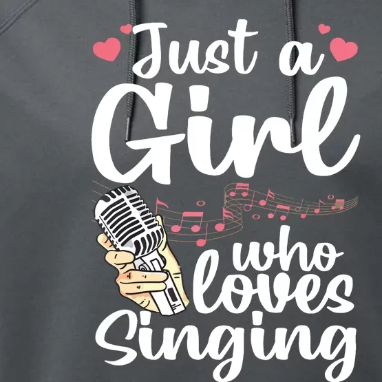 Funny Singing Design For Girls Women Kids Singer Song Lover Performance Fleece Hoodie