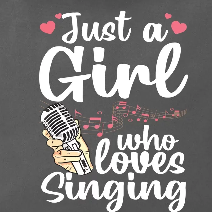 Funny Singing Design For Girls Women Kids Singer Song Lover Zip Tote Bag