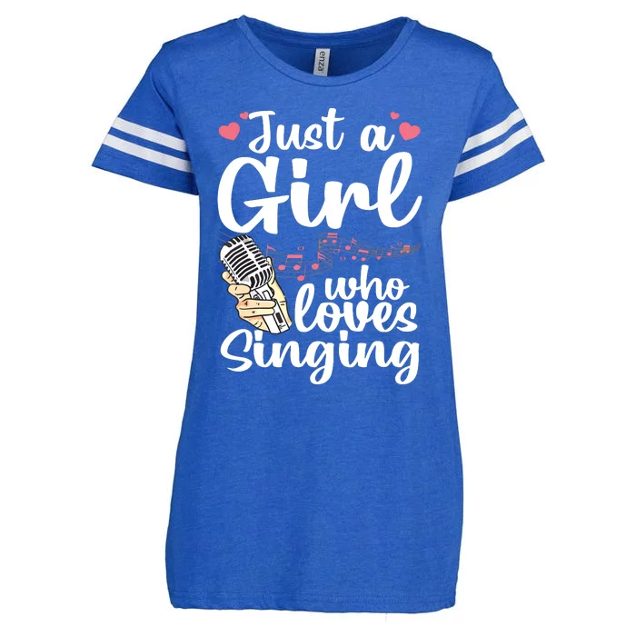 Funny Singing Design For Girls Women Kids Singer Song Lover Enza Ladies Jersey Football T-Shirt