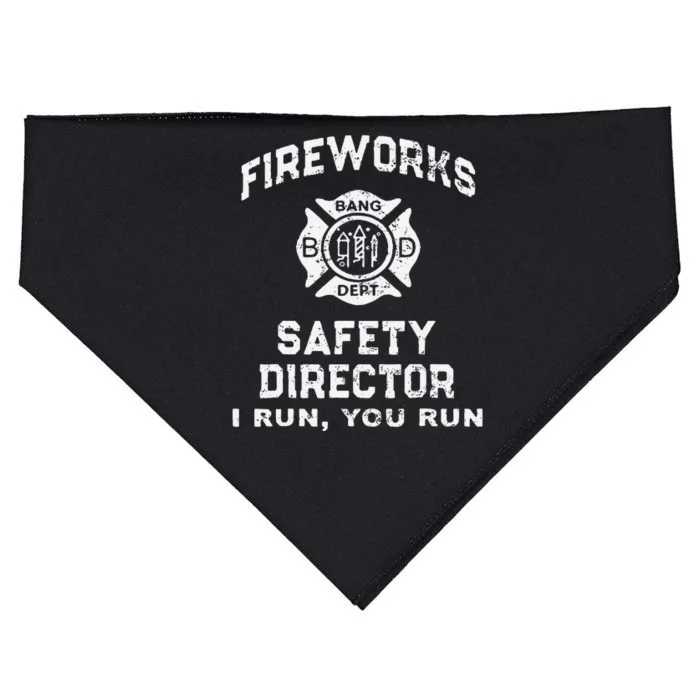 Fireworks Safety Director Lead With Humor USA-Made Doggie Bandana