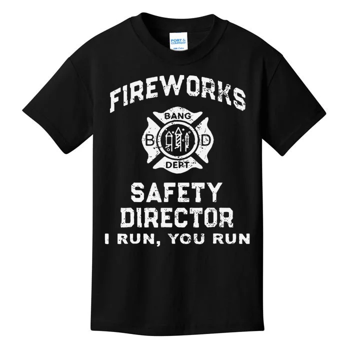 Fireworks Safety Director Lead With Humor Kids T-Shirt