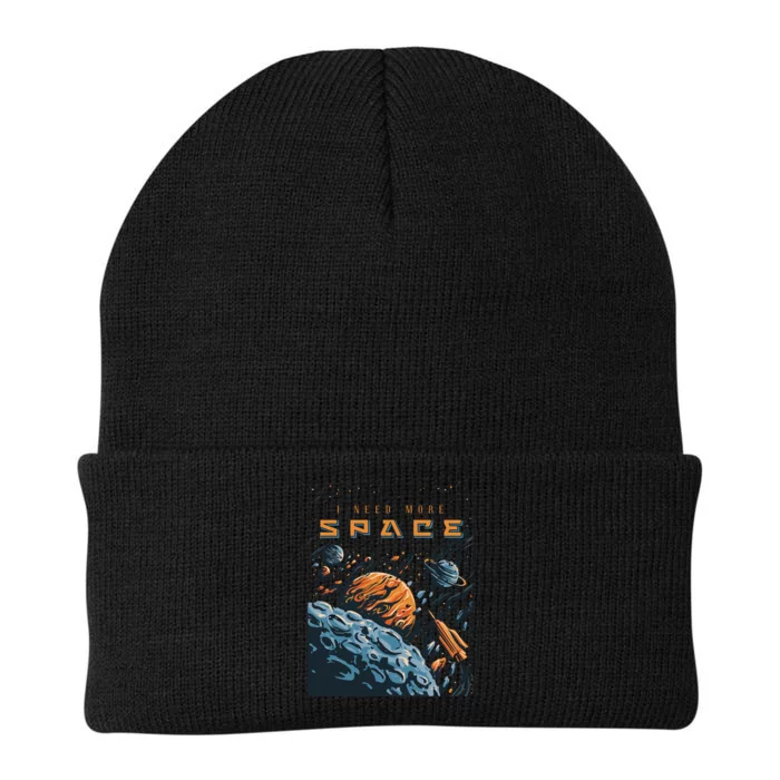 Funny Space Design I Need More Space Knit Cap Winter Beanie