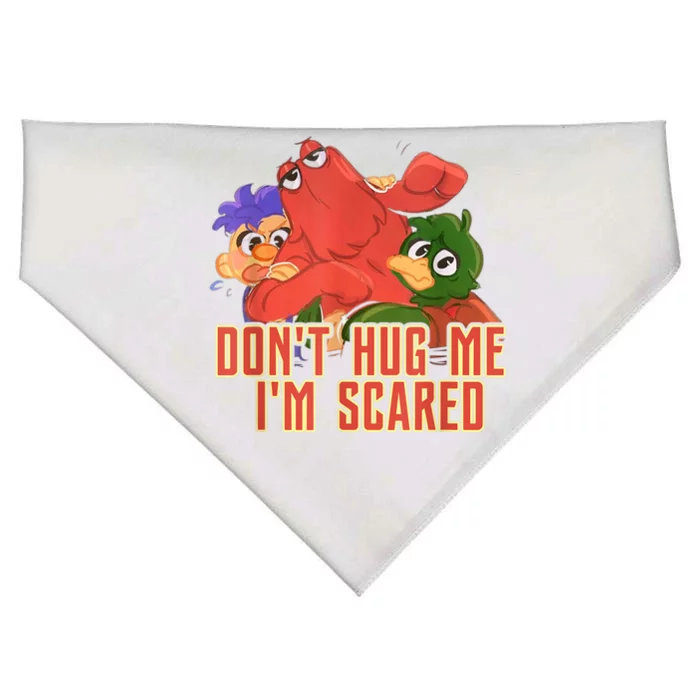 Funny Saying Don't Hug Me I'm Scareds Sarcasm Design USA-Made Doggie Bandana