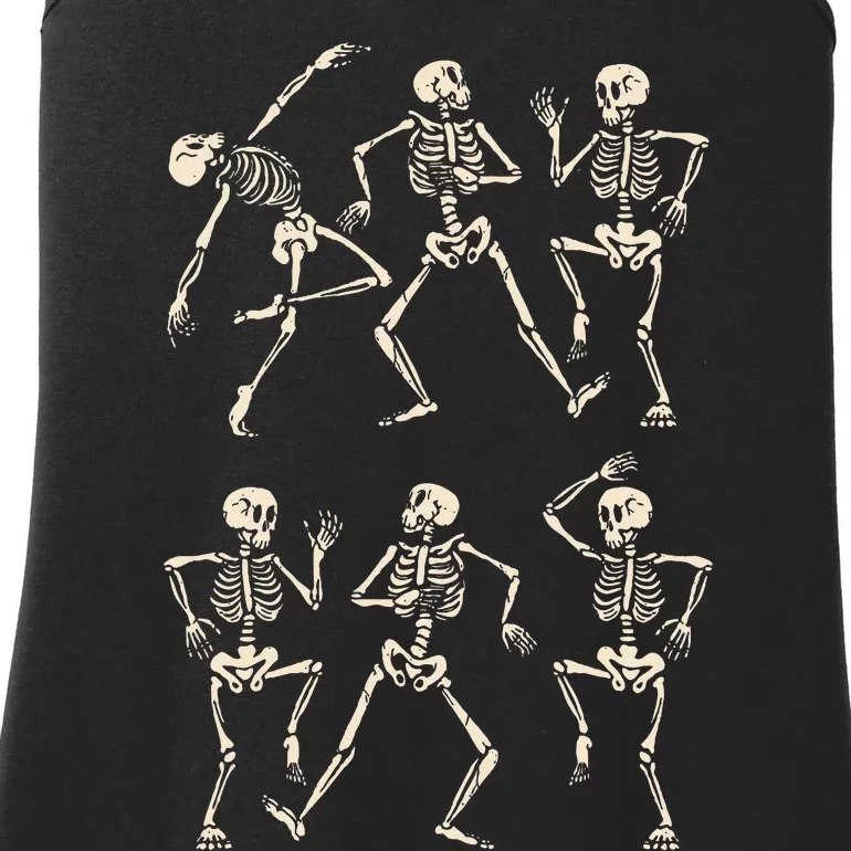 Funny Skeletons Dance Halloween Ladies Essential Tank