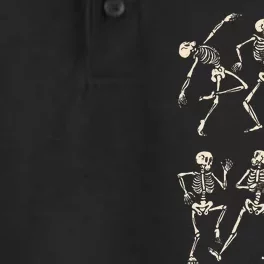 Funny Skeletons Dance Halloween Dry Zone Grid Performance Polo