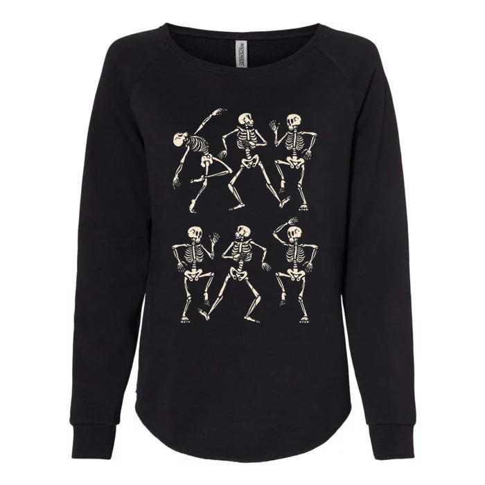 Funny Skeletons Dance Halloween Womens California Wash Sweatshirt