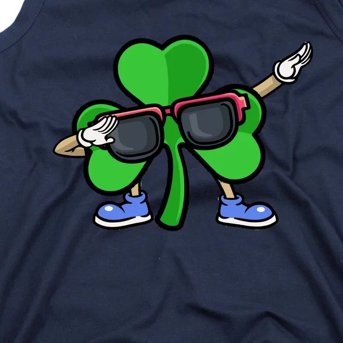 Funny Shamrock Dabbing Happy St Patrick Day Irish Gift Tank Top