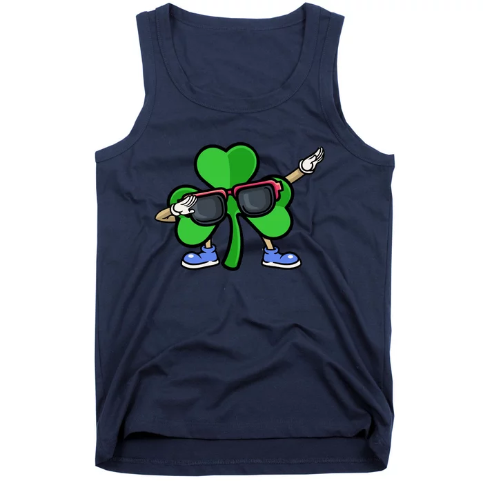 Funny Shamrock Dabbing Happy St Patrick Day Irish Gift Tank Top