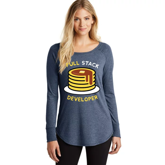 Full Stack Developer Programmer Funny Women's Perfect Tri Tunic Long Sleeve Shirt