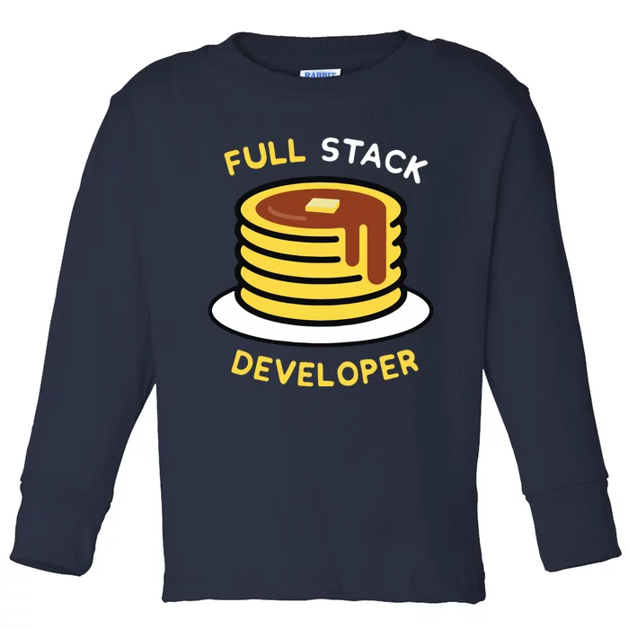 Full Stack Developer Programmer Funny Toddler Long Sleeve Shirt