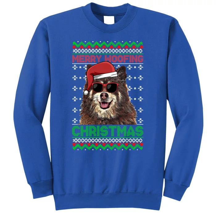 Finnish Spitz Dog Funny Merry Woofing Christmas Gift Sweatshirt