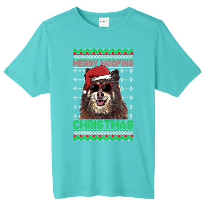 Finnish Spitz Dog Funny Merry Woofing Christmas Gift ChromaSoft Performance T-Shirt