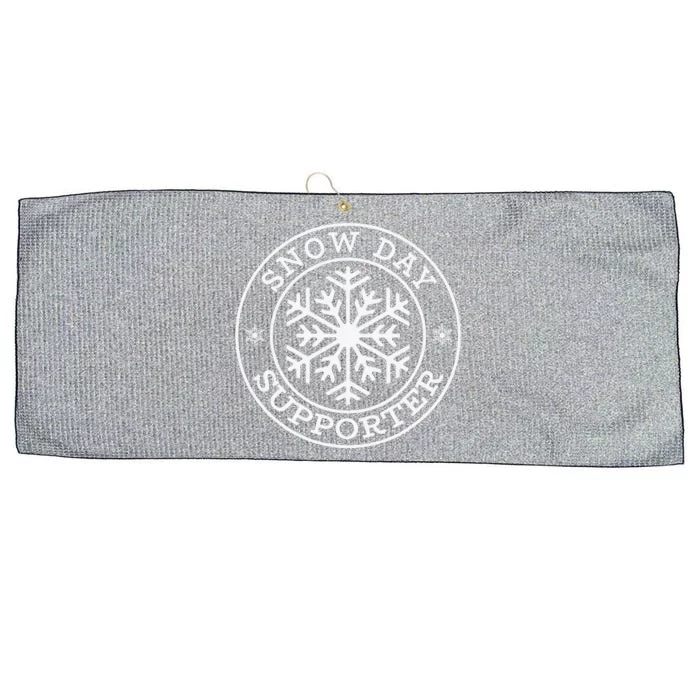 Funny Snow Day Supporter Teacher Student Winter Snowflake Large Microfiber Waffle Golf Towel