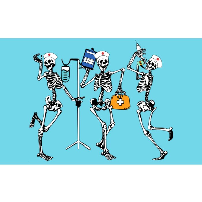 Funny Skeleton Dancing Nurse Halloween Healthcare Crew Cool Gift Bumper Sticker