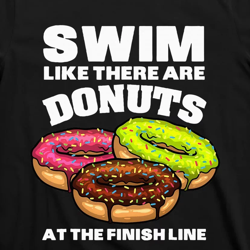 Funny Swimming Donut Design Swimmer Sports T-Shirt