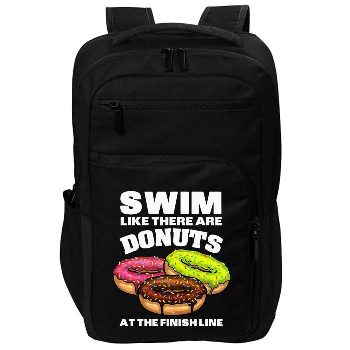 Funny Swimming Donut Design Swimmer Sports Impact Tech Backpack