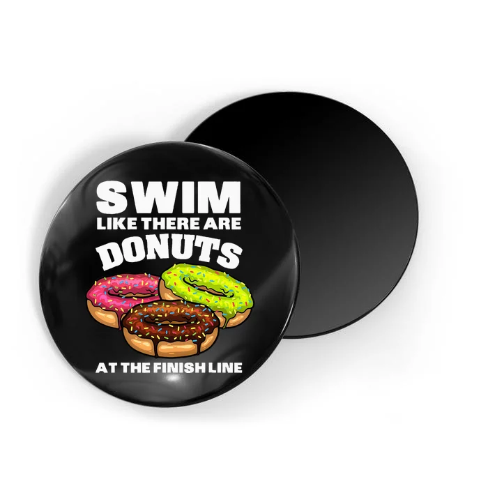 Funny Swimming Donut Design Swimmer Sports Magnet