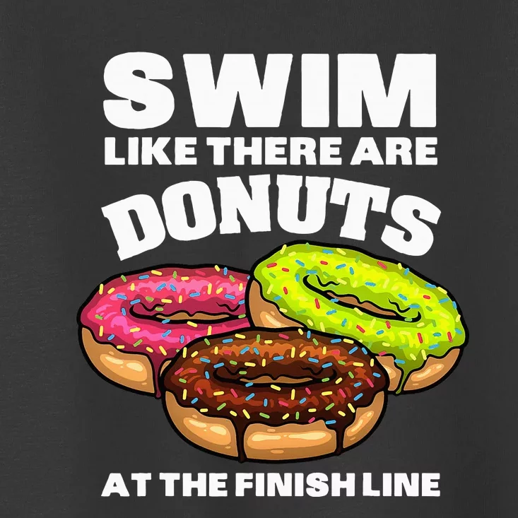 Funny Swimming Donut Design Swimmer Sports Toddler T-Shirt