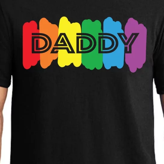 Funny Saying Daddy Lgbtq Rainbow Pride Lgbt Dad Gift Pajama Set