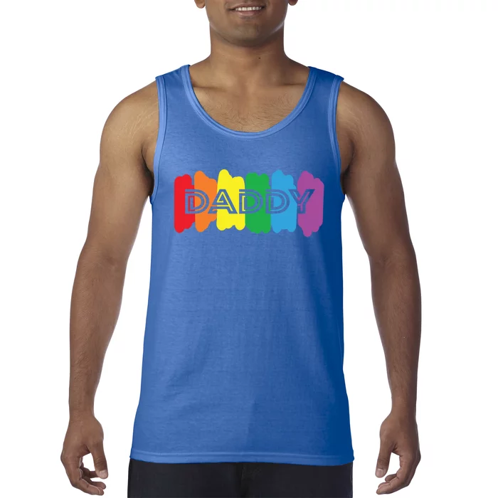 Funny Saying Daddy Lgbtq Rainbow Pride Lgbt Dad Gift Tank Top