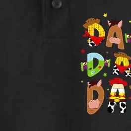 Funny Story Dada Toy Boy Dad Fathers Day Dry Zone Grid Performance Polo