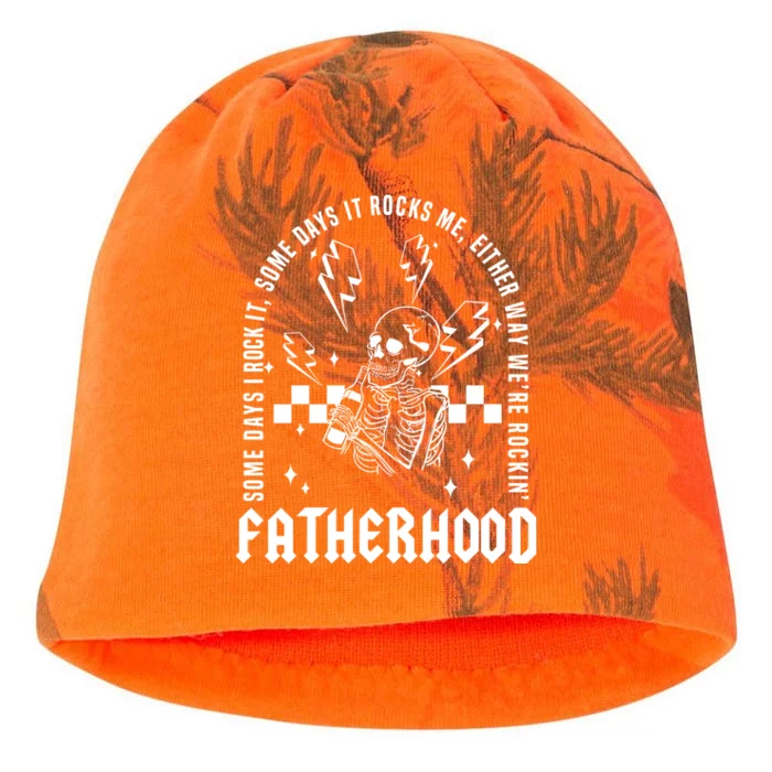 Fatherhood Some Days I Rock It Skeleton Kati - Camo Knit Beanie