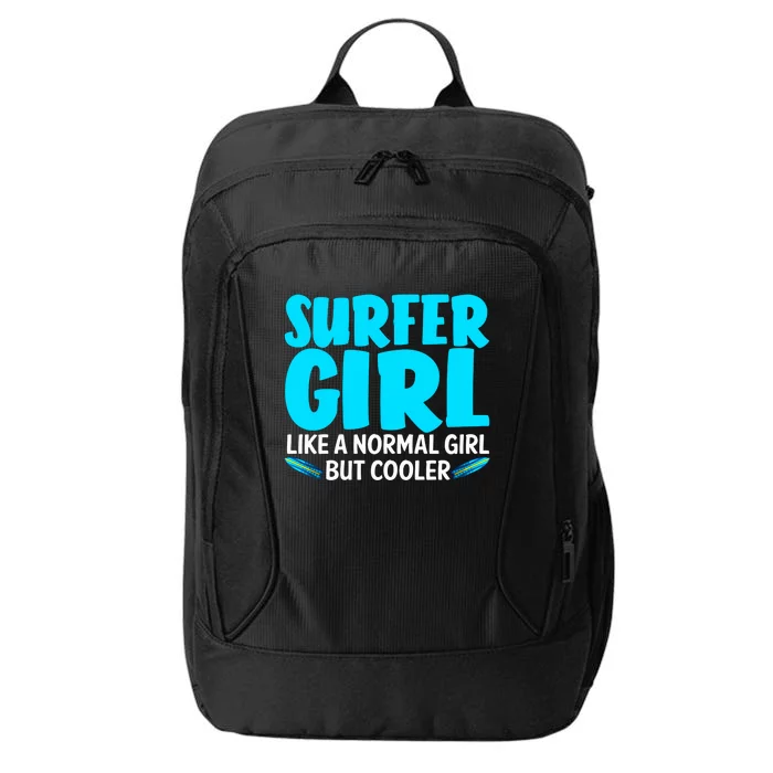 Funny Surfer Design Mom Surf Surfing Lovers Meaningful Gift City Backpack