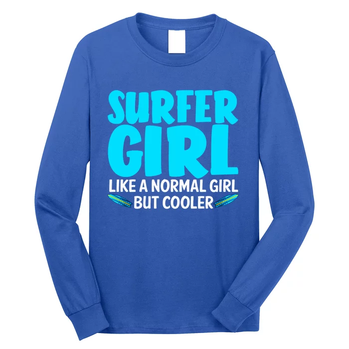 Funny Surfer Design Mom Surf Surfing Lovers Meaningful Gift Long Sleeve Shirt