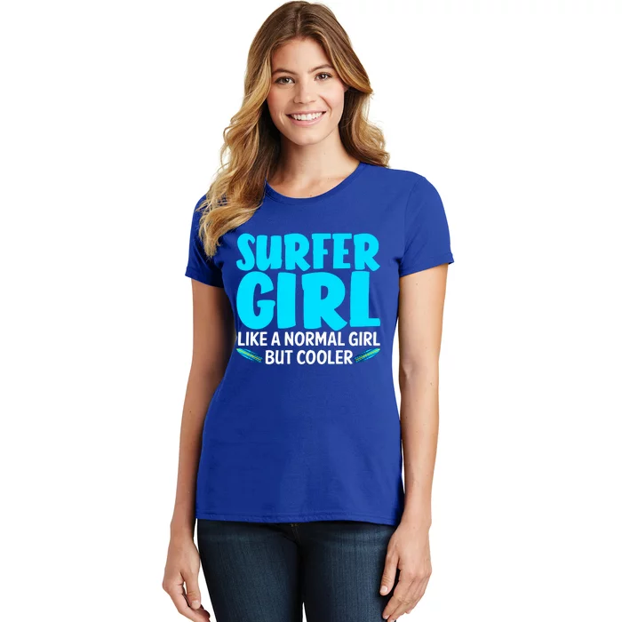 Funny Surfer Design Mom Surf Surfing Lovers Meaningful Gift Women's T-Shirt