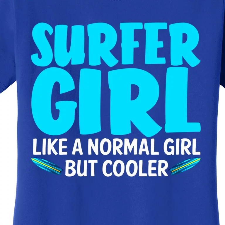 Funny Surfer Design Mom Surf Surfing Lovers Meaningful Gift Women's T-Shirt