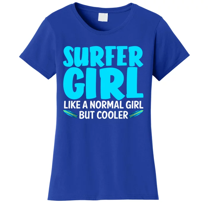 Funny Surfer Design Mom Surf Surfing Lovers Meaningful Gift Women's T-Shirt