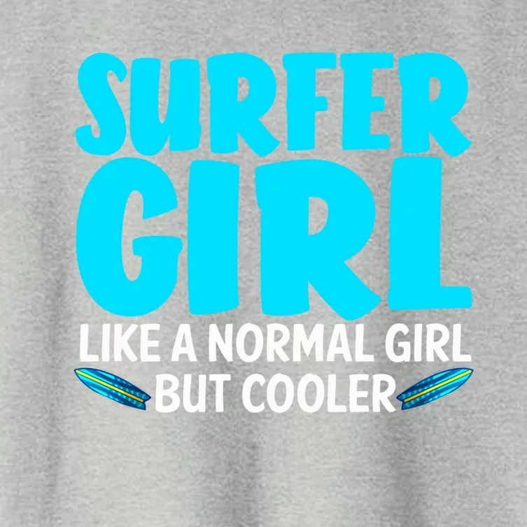 Funny Surfer Design Mom Surf Surfing Lovers Meaningful Gift Women's Crop Top Tee