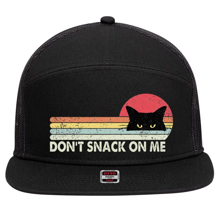 Funny Sarcastic DonT Snack On Me 7 Panel Mesh Trucker Snapback Hat