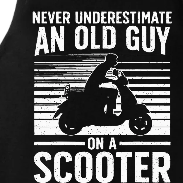 Funny Scooter Design For Grandpa Scooter Motorbike Lover Ladies Tri-Blend Wicking Tank