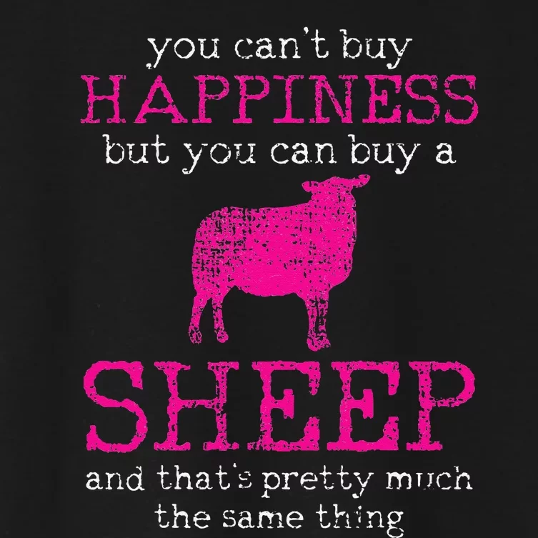 Funny Sheep Design for Farmers and Sheep Lovers Women's Crop Top Tee