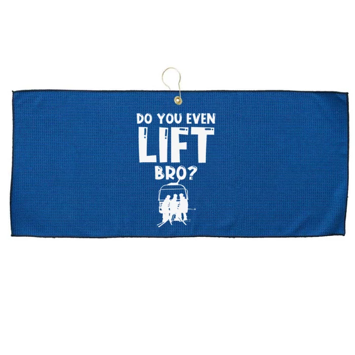 Funny Ski Do You Even Lift Snowboard Skiing Large Microfiber Waffle Golf Towel