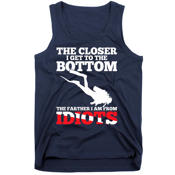 Funny Scuba Diving Flag Dive Quote Scuba Diver Gift Tank Top