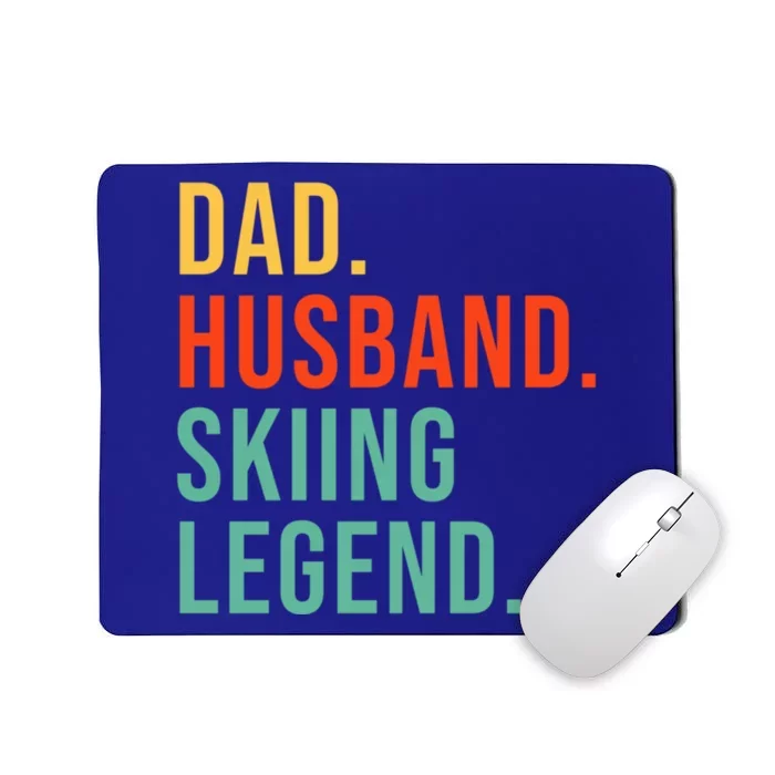 Funny Skiing Dad Husband Legend Cool Ski Father's Day Gift Mousepad