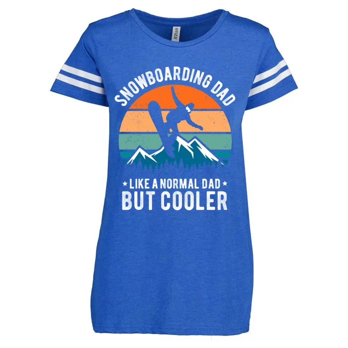 Funny Snowboarding Dad Like A Normal Dad But Cooler Gift Enza Ladies Jersey Football T-Shirt