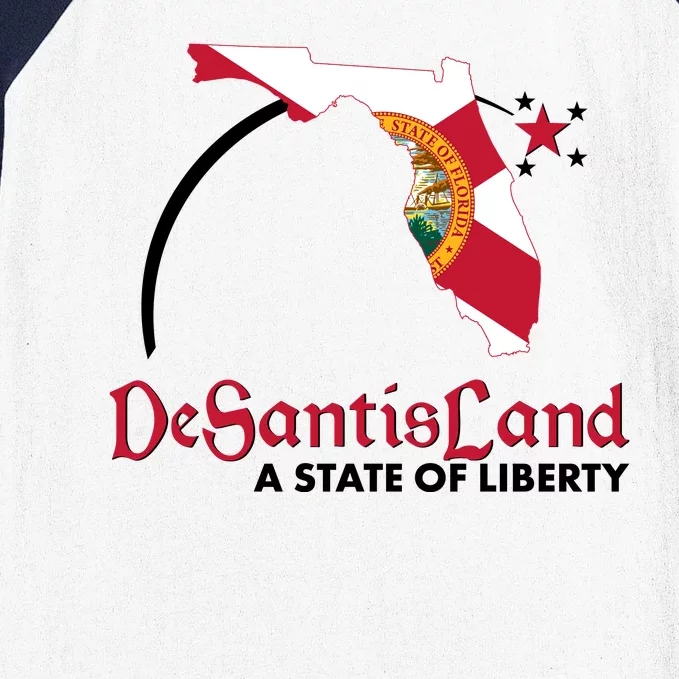 Florida State DeSantisLand A State Of Liberty Baseball Sleeve Shirt