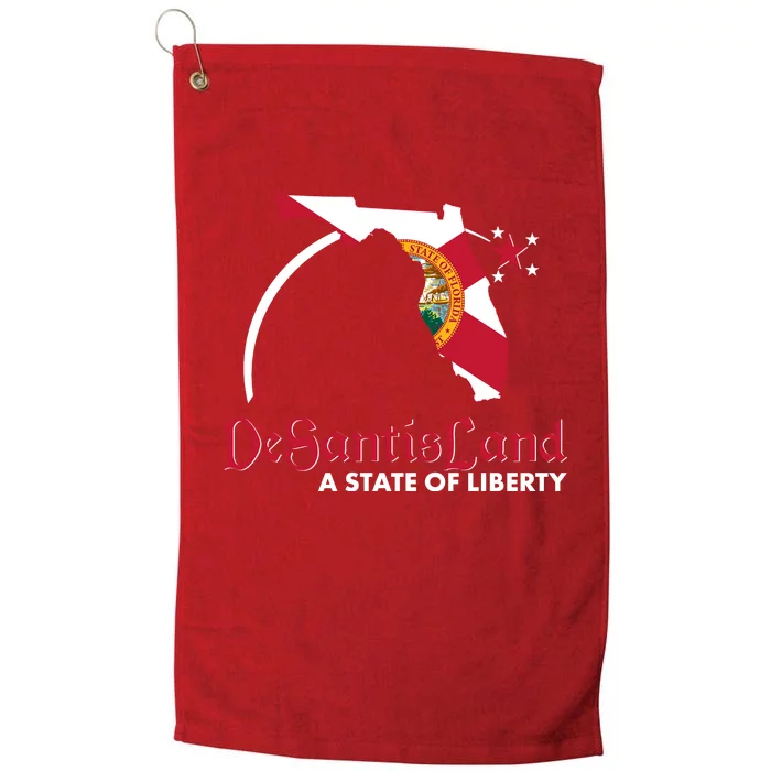 Florida State DeSantisLand A State Of Liberty Platinum Collection Golf Towel