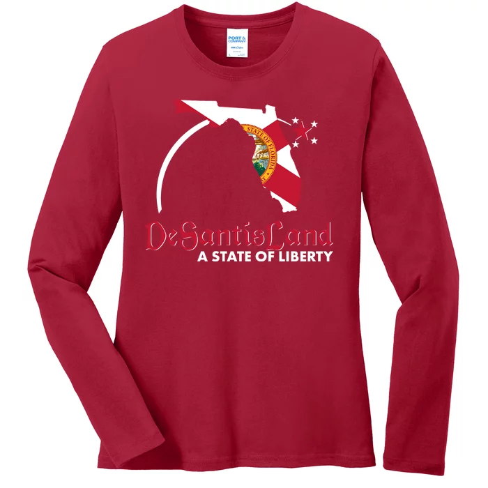 Florida State DeSantisLand A State Of Liberty Ladies Long Sleeve Shirt