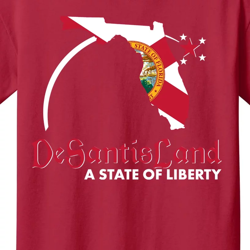 Florida State DeSantisLand A State Of Liberty Kids T-Shirt