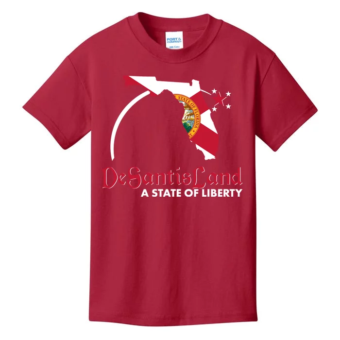 Florida State DeSantisLand A State Of Liberty Kids T-Shirt