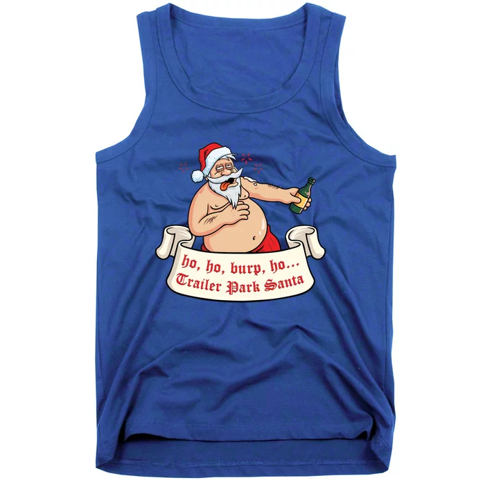 Funny Santa Drunk Christmas Flamingo Xmas Holiday Candy Cane Cool Gift Tank Top