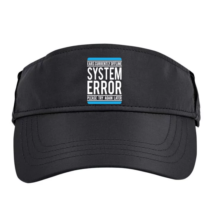 Funny System Error: Ears Currently Offline Adult Drive Performance Visor