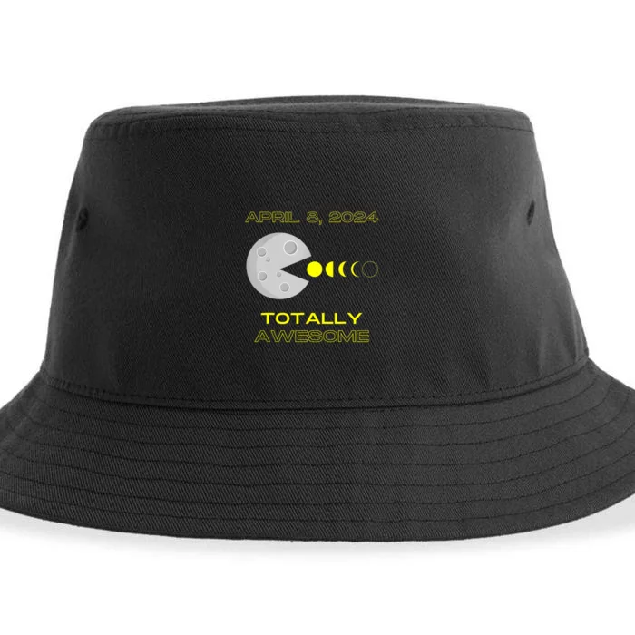 Funny Solar Eclipse April 8 2024 Eclipse Gamer Sustainable Bucket Hat